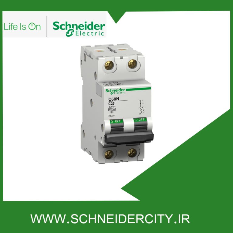 کلید مينياتوری دو پل 20 آمپر اشنایدر 24338