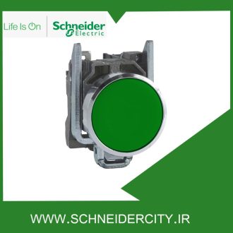 پوش باتن فلزی سبز 1NO اشنایدرXB4BA31