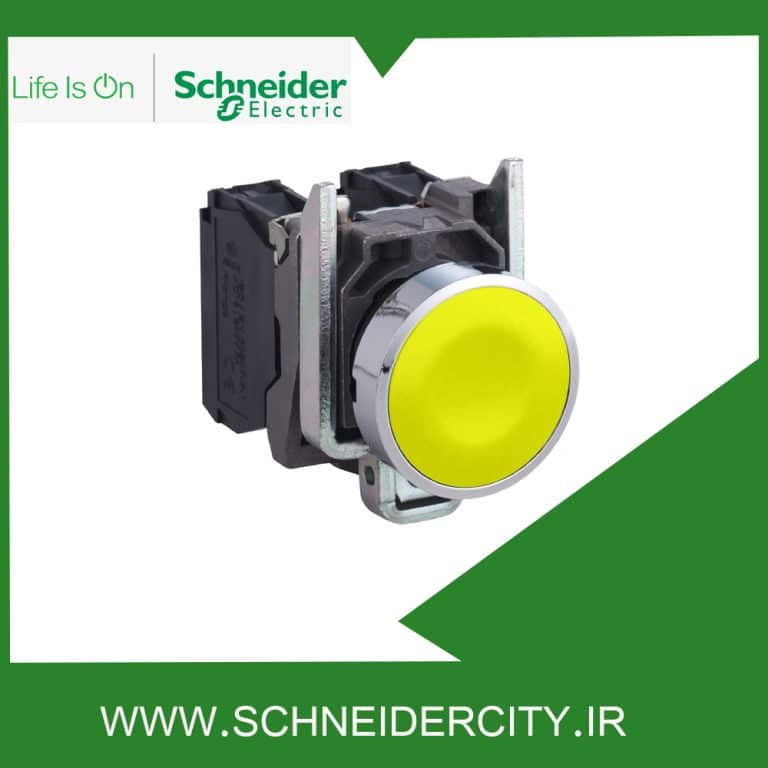 پوش باتن فلزی زرد 1NO اشنایدرXB4BA51