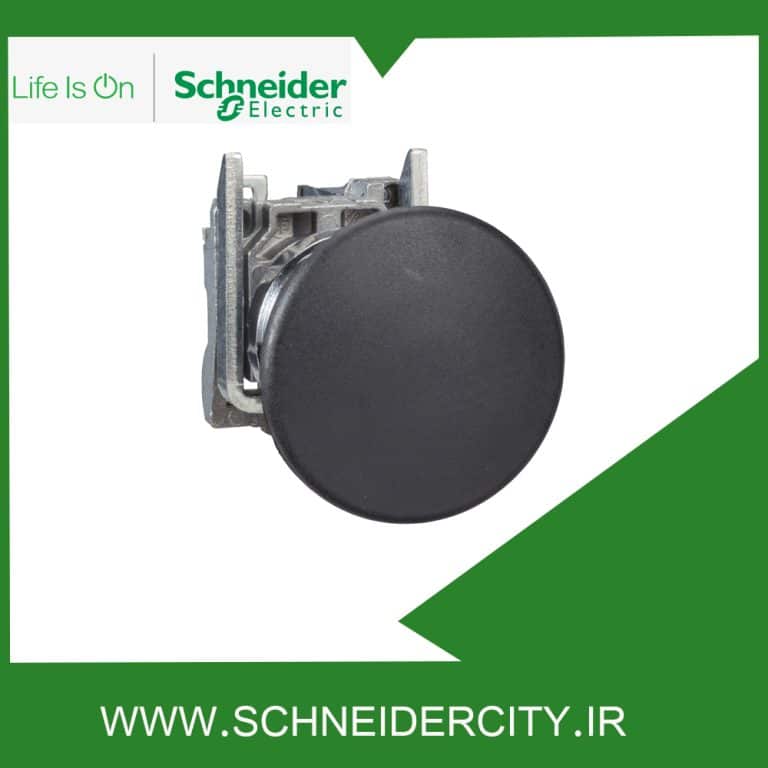 امرجنسی کله قارچی فلزی سَری مشکی با 1NO اشنایدرXB4BC21