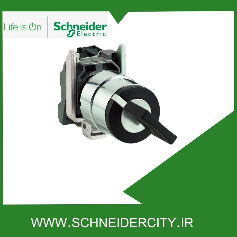 سلکتور سوئیچ فلزی دو حالته بازگشت فنری قفل شو اشنایدر XB4BG61