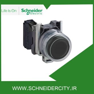 پوش باتن فلزی مشکی با پوشش محافظ اشنایدرXB4BP21