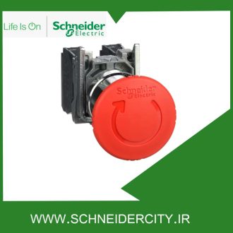 امرجنسی کله قارچی کلیددار فلزی با 1NC+1NO اشنایدرXB4BS9445