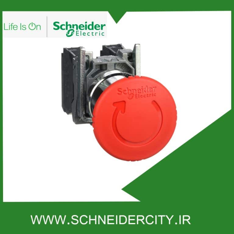 امرجنسی کله قارچی کلیددار فلزی با 1NC+1NO اشنایدرXB4BS9445