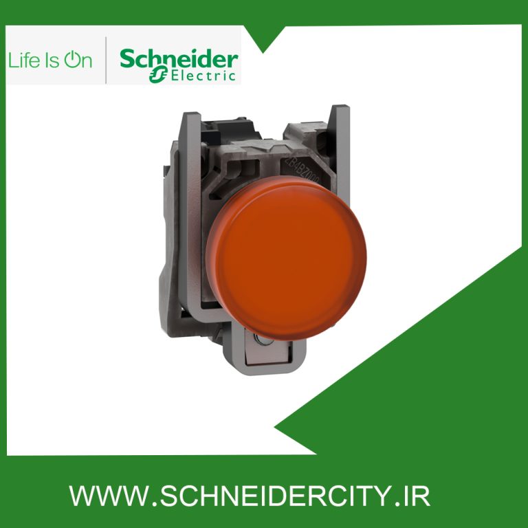 چراغ سیگنال فلزی نارنجی لامپ خور اشنایدر XB4BV65