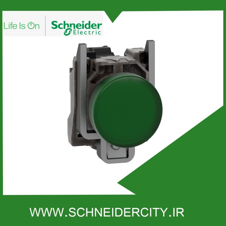 چراغ سیگنال فلزی سبز 24 ولت AC/DC اشنایدر XB4BVB3