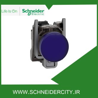 چراغ سیگنال فلزی آبی چراغ دار 220VAC اشنایدر XB4BVM6