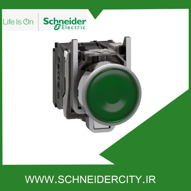پوش باتن فلزی سبز 24ولت ACوDC اشنایدرXB4BW33B5