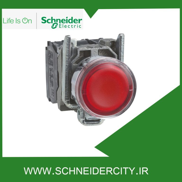 پوش باتن فلزی قرمز 1NO + 1NC اشنایدر XB4BW3465