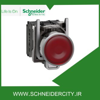 پوش باتن فلزی قرمز 220 تا 240 ولت AC اشنایدرXB4BW34M5