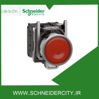 پوش باتن فلزی نارنجی 24ولت ACوDC اشنایدرXB4BW35B5