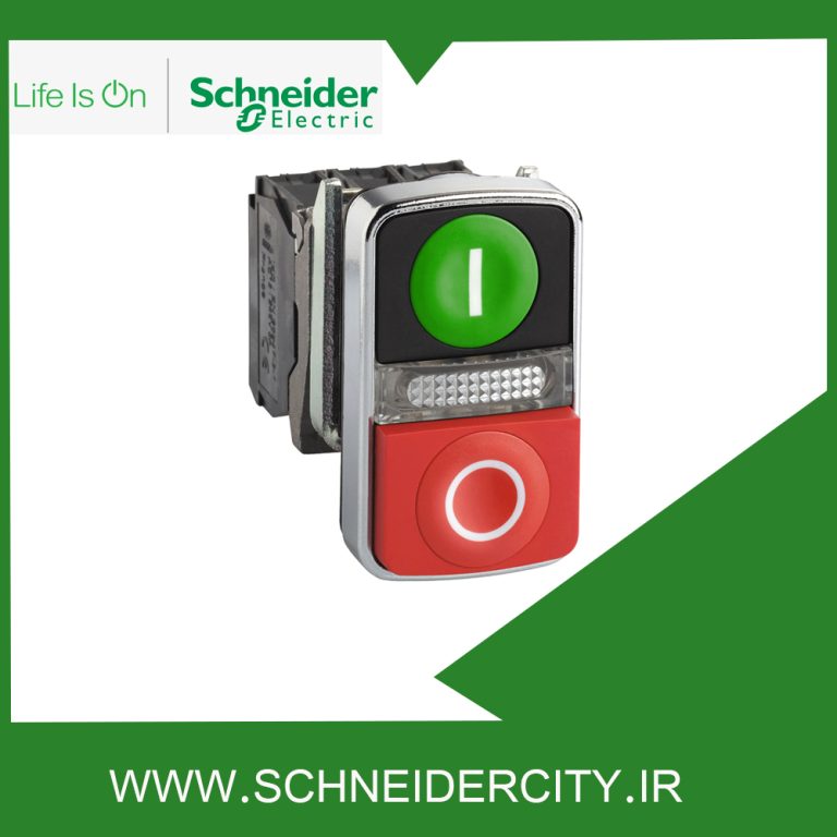 استارت استوپ دوبل فلزی چراغدار 230/240ولت AC اشنایدرXB4BW73731M5
