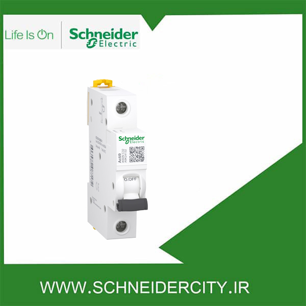 کلید مینیاتوری تک پل 2 آمپر AC تیپ C اشنایدر A9K24102